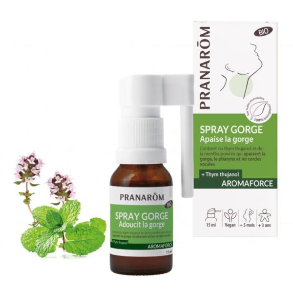 Pranarom Aromaforce Spayr Gorge Apaisant Bio 15Ml