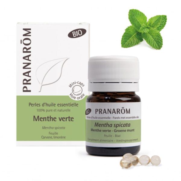 Pranarom Perles d'HE Menthe verte BIO 60 perles