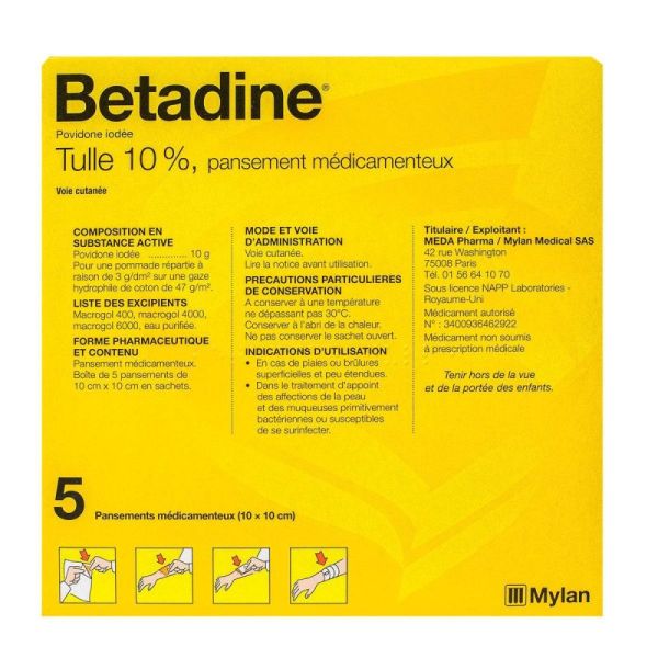 Betadine Tul10 10X10 Pans Pp5