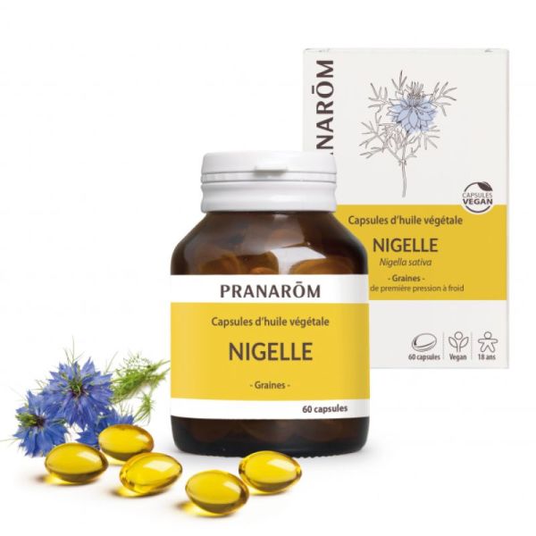 Pranarom Huile végétale Nigelle 60 capsules