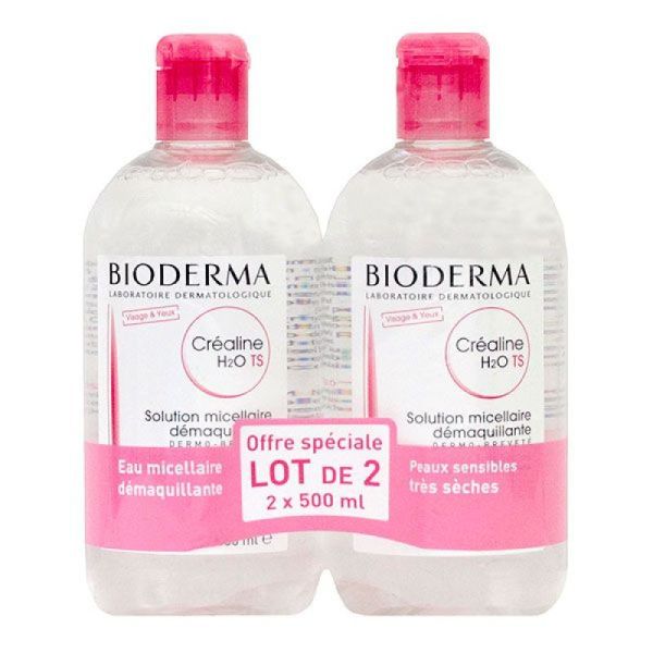 Bioderma Créaline TS H2O Lot 500 mL x2