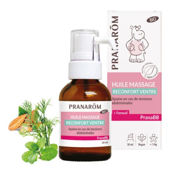 Pranarom PranaBB Huile De Massage Reconfort Ventre 30 mL