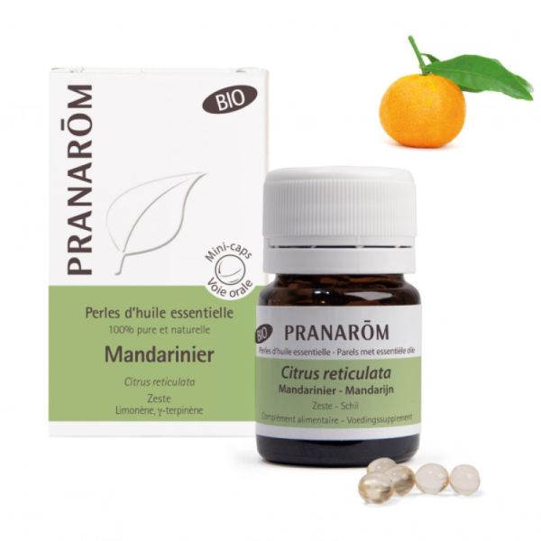 Pranarom Perles d'HE Mandarinier BIO 60 perles