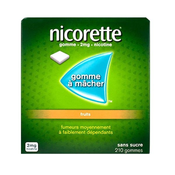 Nicorette 2Mg Gom Med Ss Suc Frts Plq/210