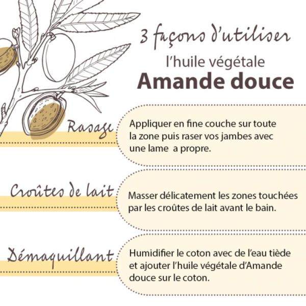 Pranarom Amande Douce Huile végétale Bio 100Ml