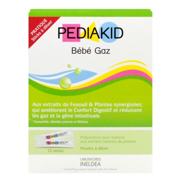 Pediakid Bebe Gaz Poudre en Stick 12