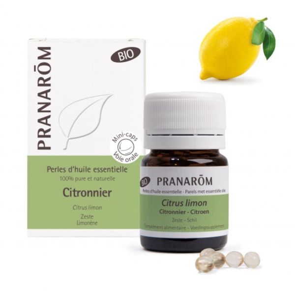 Pranarom Perles d'HE Citronnier Bio 60 perles